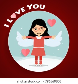 Valentines day background design. Vector illustration.