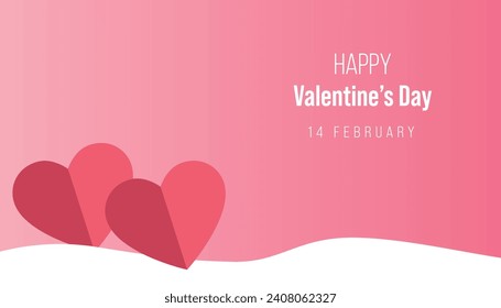 Valentine's Day Background Desing Vector Editable