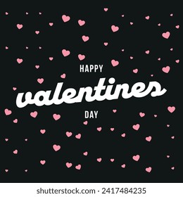 Publicación editable cuadrada del vector de diseño de fondo de San Valentín