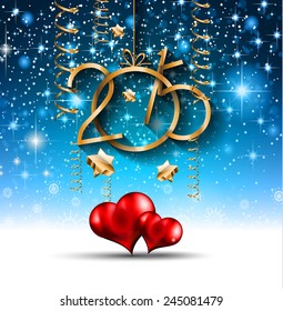Valentines Day background for dinner invitations, romantic letterheads, book covers, poster layout or couple themed parties.