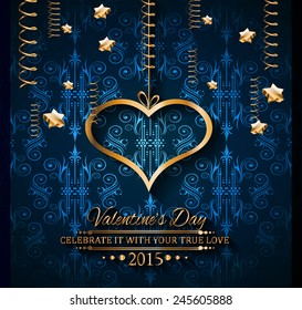 Valentines Day background for dinner invitations, romantic letterheads, book covers, poster layout or couple themed parties.