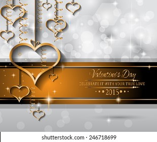 Valentines Day background for dinner invitations, romantic letterheads, book covers, poster layout or couple themed parties.