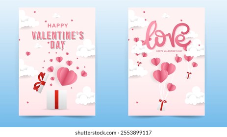 Valentine's Day background , Flat Modern design , illustration Vector EPS 10