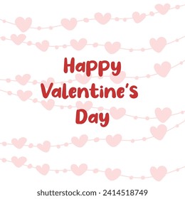 Valentinstag, Hintergrund, flacher Vektorgrafik 