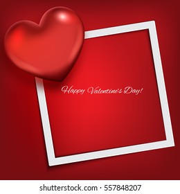 Valentine's day background with frame