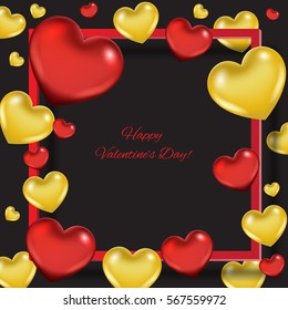 Valentine's day background with frame