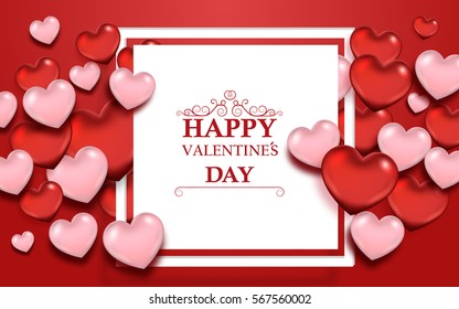 Valentine's day background with frame