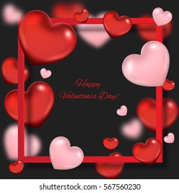 Valentine's day background with frame
