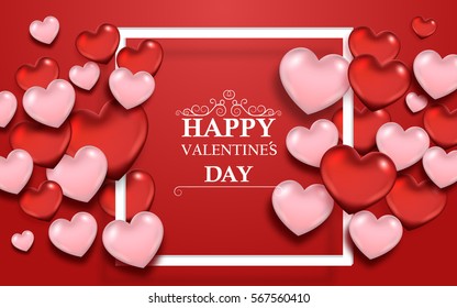 Valentine's day background with frame