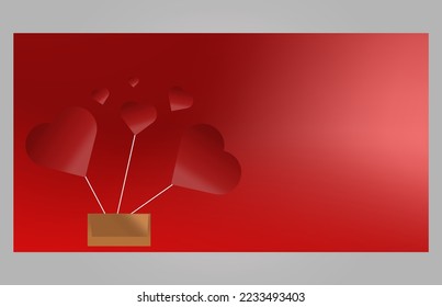 
Valentine's Day background gradient color graphic design
