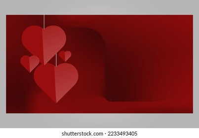 
Diseño gráfico de color de gradiente de fondo de San Valentín