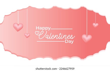 valentines day background with gradient color pink. trendy style 