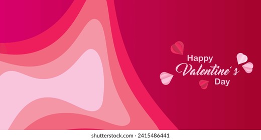 Valentinstag Hintergrund mit Farbverlauf-Farben und Herzen. Vektorgrafiken, Banner, Flyer, Einladungen, Poster, Broschüren, Rabattgutscheine.Kopienraum.