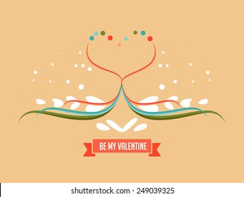 valentines day background, greeting card, vector eps10.