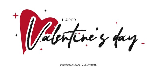 Valentines day background with handwritten typography. Suitable for banners, wallpaper, flyers, posters, brochure