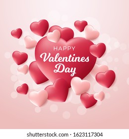 Valentine's Day Background. Happy Valentine's Day Concept Background. Valentine's Day Romantic Greeting.