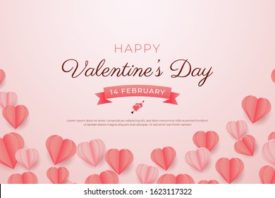 Valentine's Day Background. Happy Valentine's Day Concept Background. Valentine's Day Romantic Greeting.
