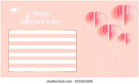 Valentine's Day Background. Happy Valentine's Day Concept Background. Valentine's Day Romantic Greeting.