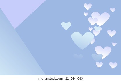 Valentine's Day background. happy Valentine's day background design with romantic heart shape elements. Space for text. suitable for greeting cards, banners, posters etc