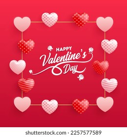 Valentine's day background or happy valentine day template
