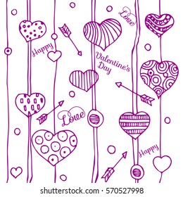 Valentine's Day  background with heart and angel 