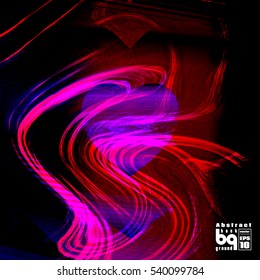 Valentines day background. Heart colorful gradient. Vector illustration love, glitch. 