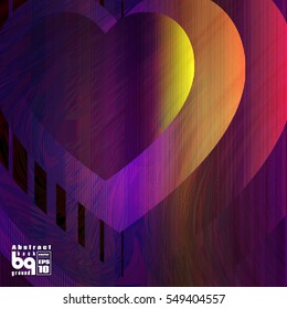 Valentines day background heart. Colorful gradient . Geometric texture 14 february.
Vector illustration love, glitch. Print on textile.