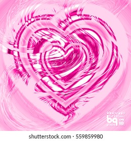Valentines day background heart. Colorful gradient . Geometric texture 14 february.
Vector illustration love, glitch. Print on textile.