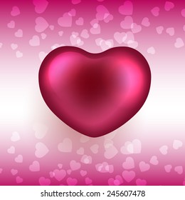 Valentine's day background with heart. EPS10 vector.