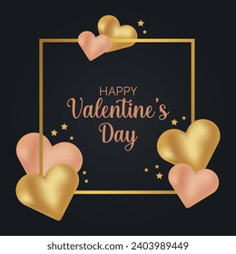 Valentine's Day background with heart. The background is great for cards, brochures, flyers, and advertising poster templates. It is a vector illustra