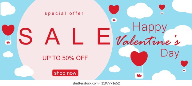 Valentines day background with heart love beautiful, vector illustration.