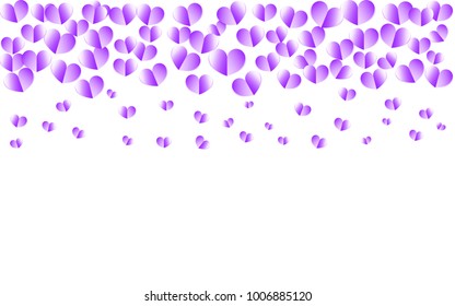 Valentines day background. Heart pattern. Vector illustration.