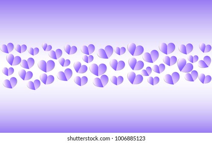 Valentines day background. Heart pattern. Vector illustration.