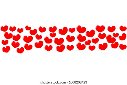 Valentines day background. Heart pattern. Vector illustration.