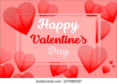 Valentines day background with heart pattern. Vector illustration. Wallpaper, flyers, invitation, posters, brochure, banners.