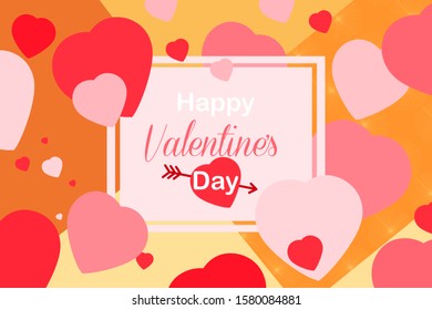 Valentines day background with heart pattern. Vector illustration. Wallpaper, flyers, invitation, posters, brochure, banners.