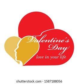 Valentines day background with heart pattern and typography of happy valentines day text . Vector illustration. Wallpaper, flyers, invitation, posters, brochure, banners