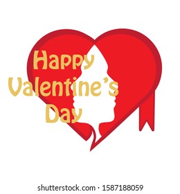 Valentines day background with heart pattern and typography of happy valentines day text . Vector illustration. Wallpaper, flyers, invitation, posters, brochure, banners