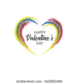 Valentines day background with heart pattern and typography of happy valentines day text . Vector illustration. Wallpaper, flyers, invitation, posters, brochure, banners.