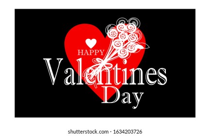 Valentines day background with heart pattern and typography of happy valentines day text . Vector illustration. Wallpaper, flyers, invitation, posters, brochure, banners high resolution
