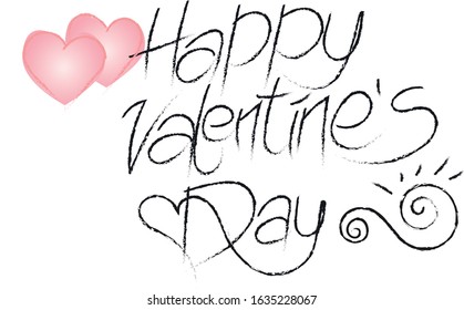 Valentine's Day background with heart pattern and Happy Valentine's Day text typography. Vector illustration. Wallpaper, flyers, invitations, posters, brochure, banners.
