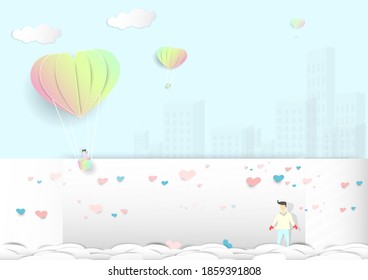Valentines day background with heart pattern and  happy valentines day  . Vector illustration. Wallpaper, pastel posters, 