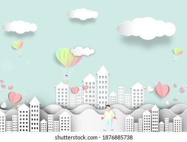Valentines day background with heart pattern and  happy valentines day  . Vector illustration. Wallpaper, pastel posters, 

