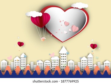 Valentines day background with heart pattern and  happy valentines day  . 