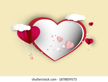 Valentines day background with heart pattern and  happy valentines day  . 