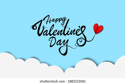 Valentines day background with heart pattern and handwritten calligraphic text. Vector illustration. Wallpaper, flyers, invitations, posters, brochures, banners.