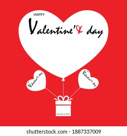 Valentines day background with heart pattern and typography of happy valentines day text . Vector illustration.