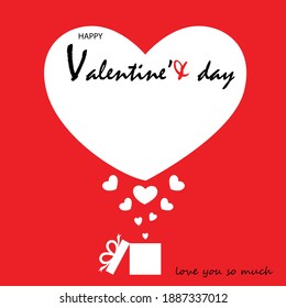 Valentines day background with heart pattern and typography of happy valentines day text . Vector illustration.