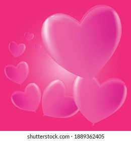 Valentines day background with heart pattern and typography of happy valentines day text . Vector illustration.