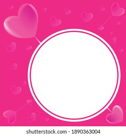 Valentines day background with heart pattern and typography of happy valentines day text . Vector illustration.
